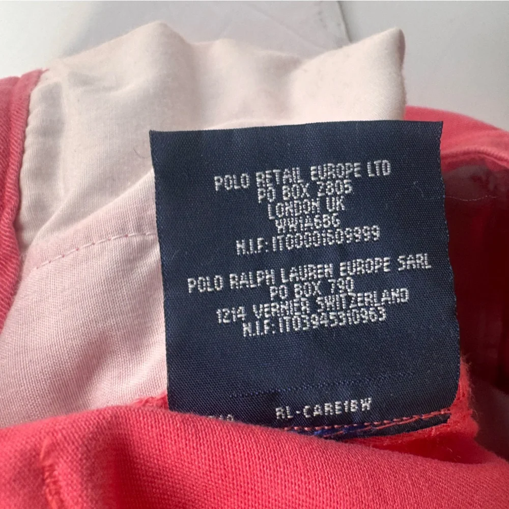 Ralph Lauren Chino Shorts Girl's Size 7 Pink Cotton Preppy Pockets Casual Summer